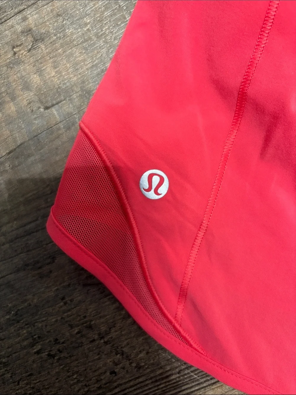 RARE lululemon athletica Coral-Red Athletic Shorts